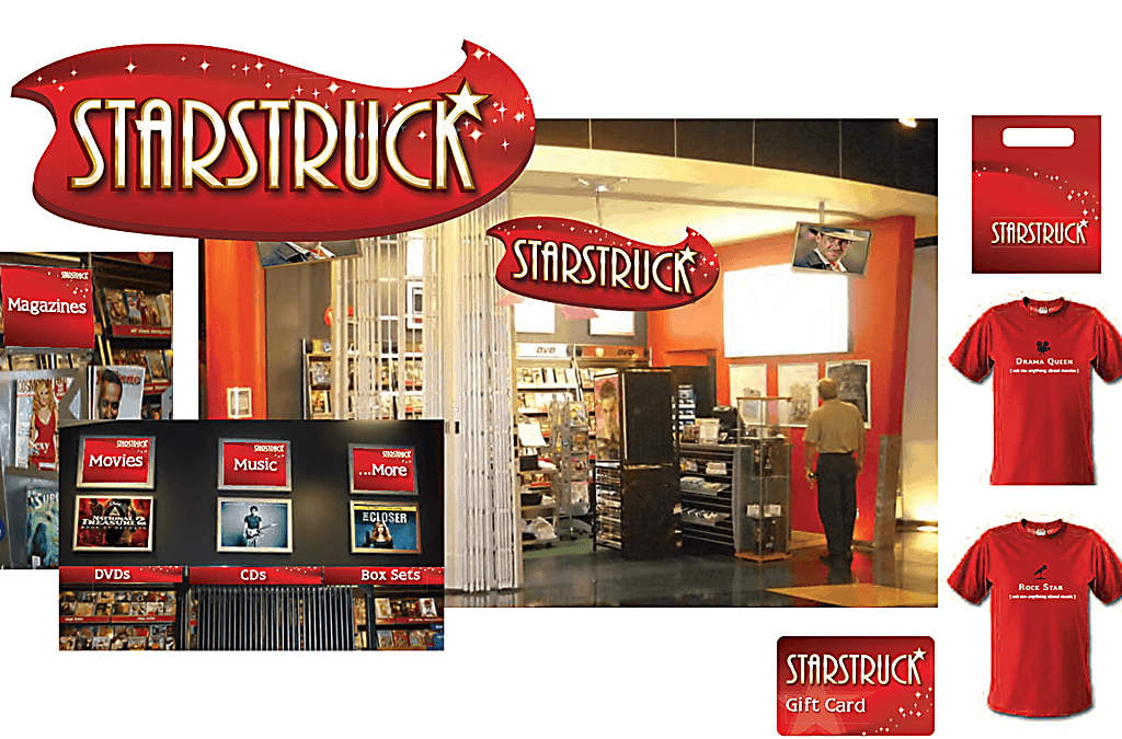Branding and retail design for Cineplex.